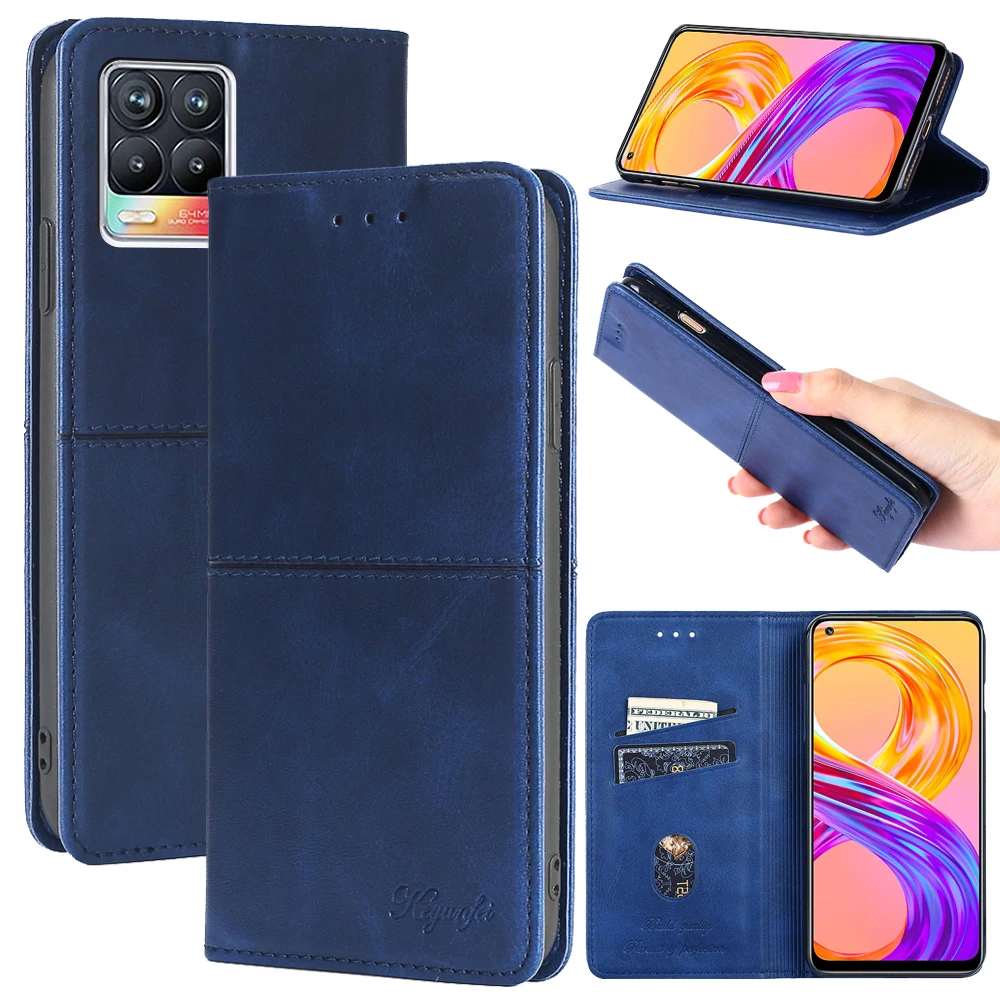 Leather Flip Wallet Stand Smartphone Case for Realme GT2 Pro/GT Neo 5/GT Neo 3/C33 4G/C31 4G/C30S/50i Prime/C20-C11(2021)