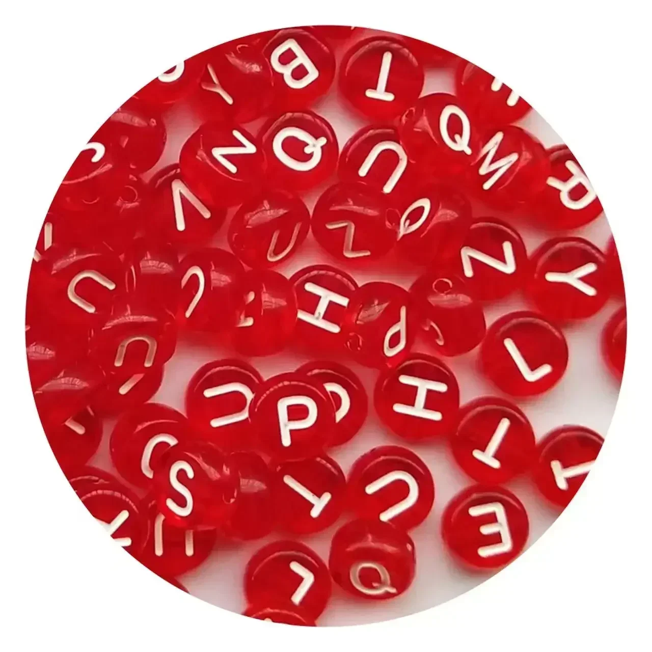 Acrylic Multicolor Letter Beads, 100-500pcs