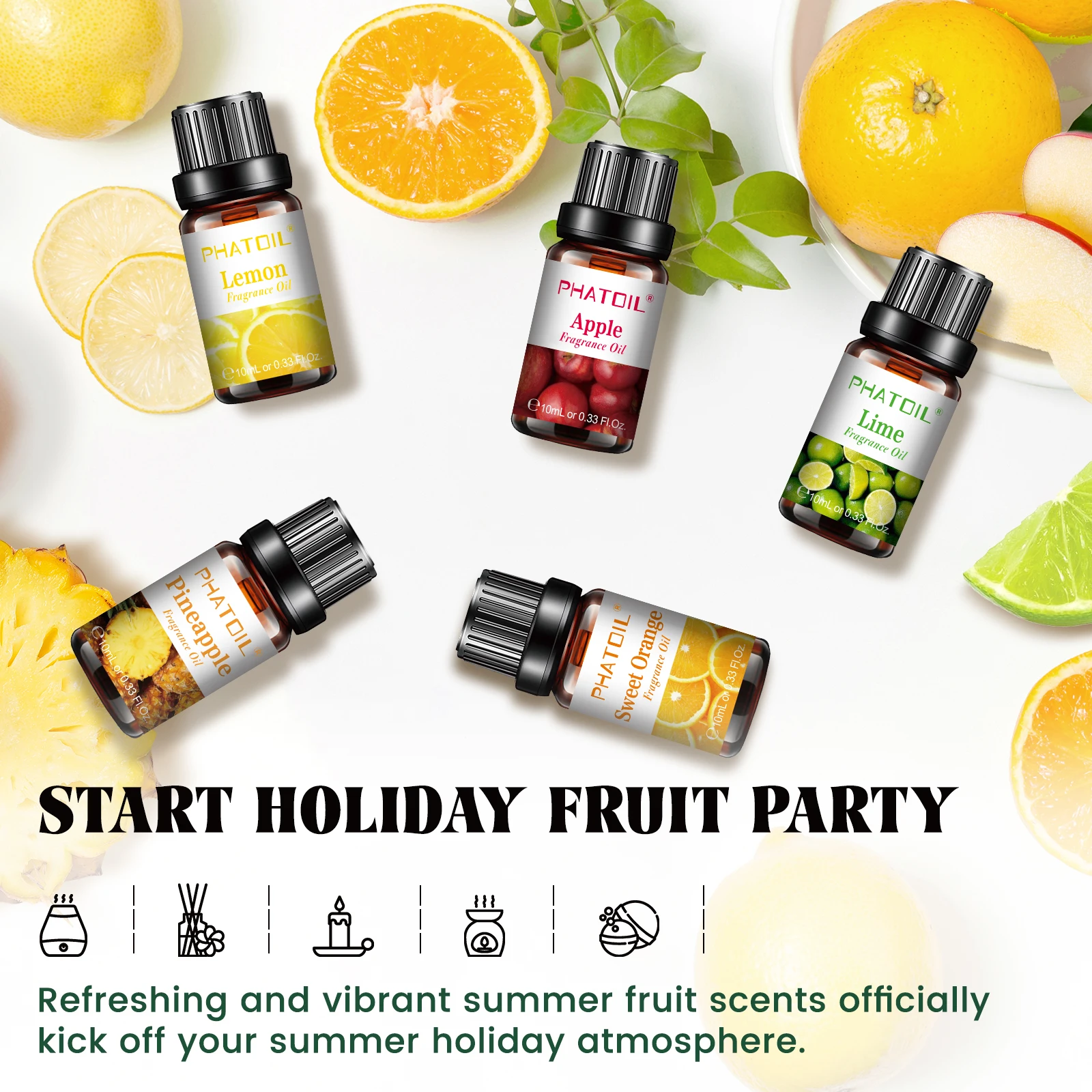 PHATOIL 6-delige fruitgeur-oli - Fragrance Oil Set recensie en prijs