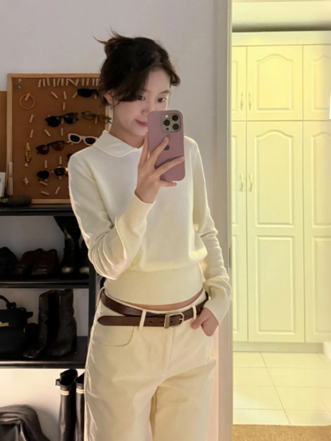 

Женский белый вязаный свитер с v-образным вырезом, базовый слой, закрывающий талию, весна-осень, модный спортивный свитер для поездок на работу