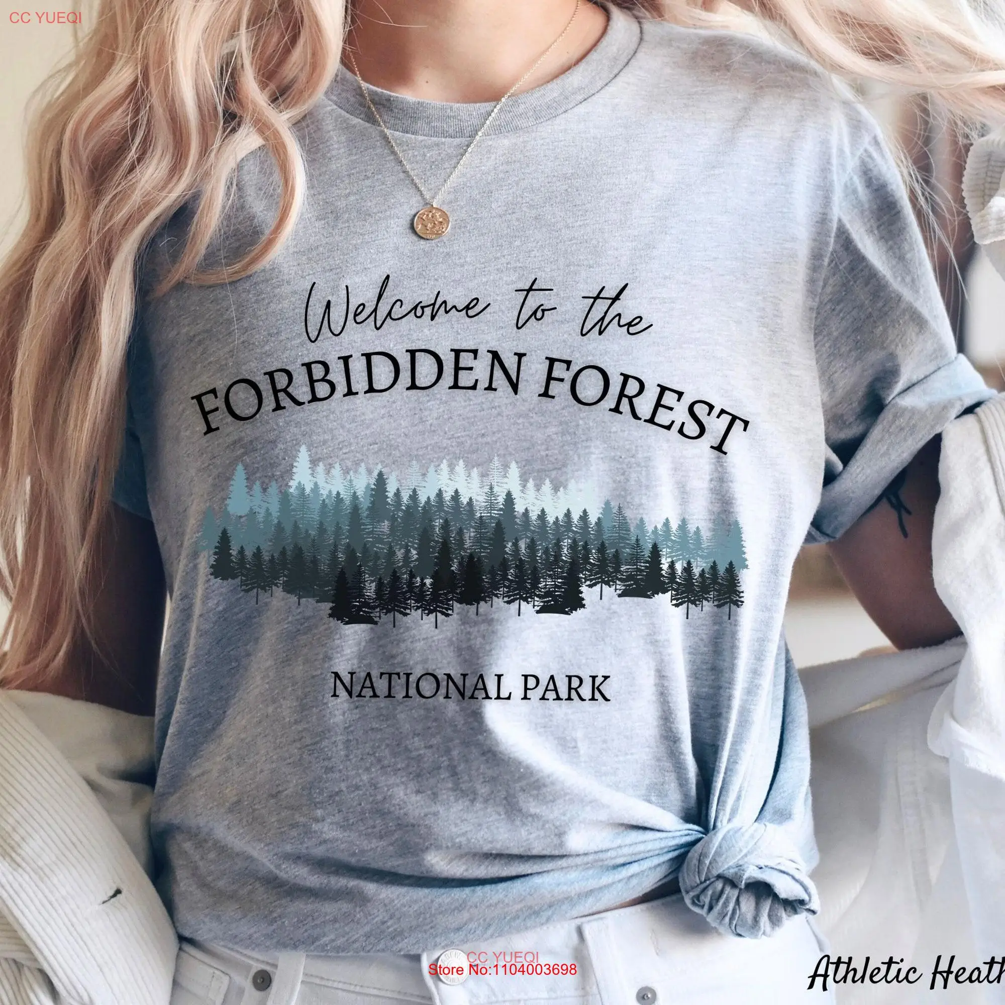 Forbidden Forest Wizard T Shirt Magical Crewneck Bookish Clothing National Park Book Lover Soft Comfortable