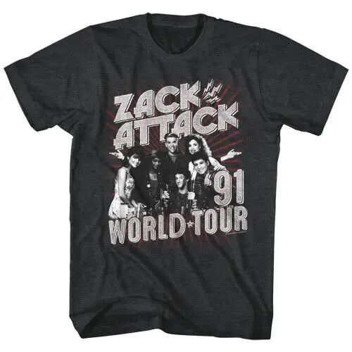 Сохраненная колокольчиком Zack Attack World Tour черная футболка