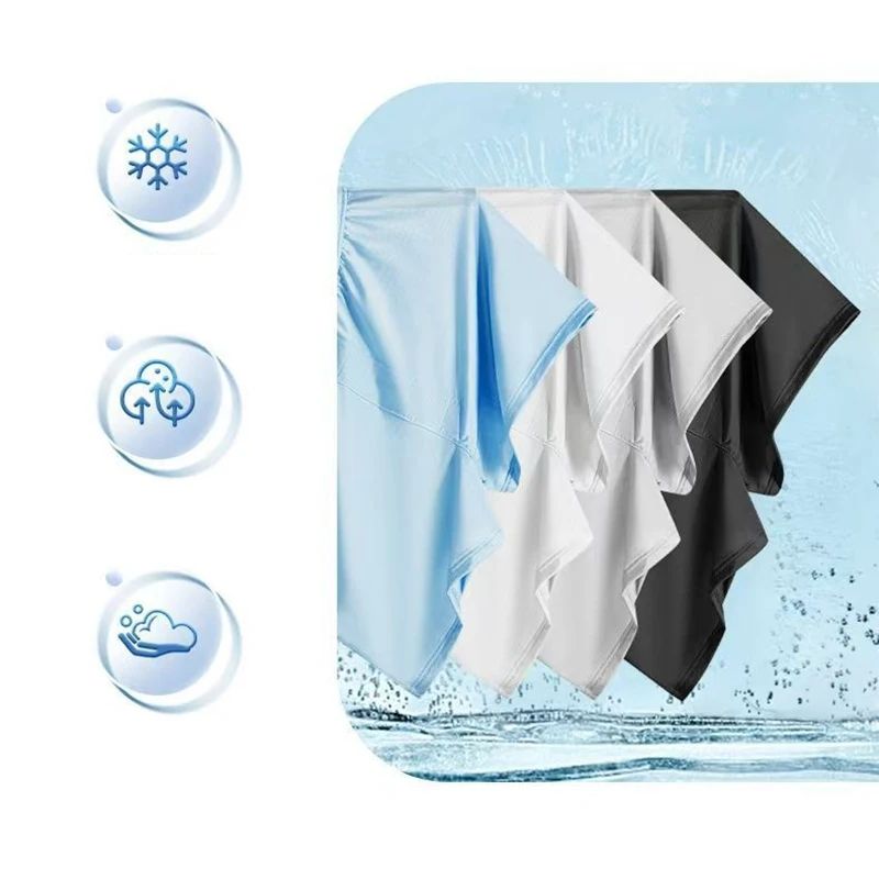 جديد الرجال الحرير الجليد سلس الملابس الداخلية مريحة منعش تنفس الجلد ودية المنزل Wearquick تجفيف الرجال الملابس الداخلية #6