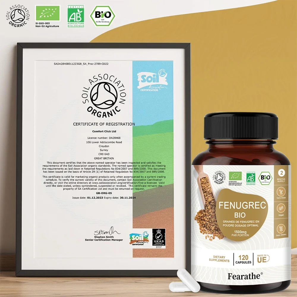 High Strength Fenugreek 1500 Mg Per Serving Rich in Protein and Vitamins To Support Digestive Health Vegan 120 Capsules