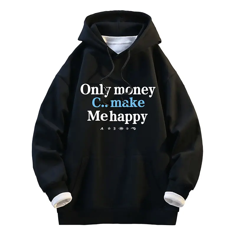 Hochwertige Herren-Freizeit-Baumwoll-Hoodies 2026 Frühling Herbst Pullover Jugend Streetwear Kapuzenpullover Sweatshirts Langarm-Oberteil Kleidung