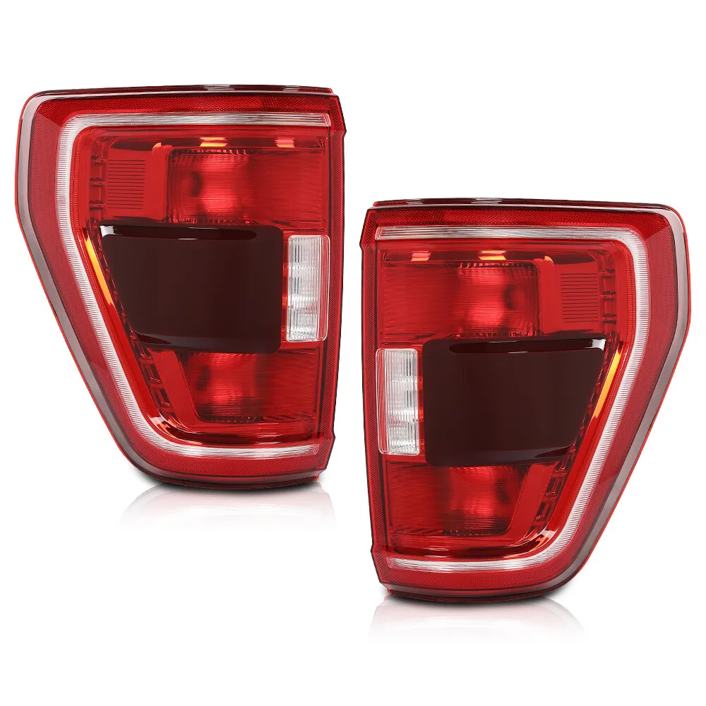 Fit 2021-2023 Ford F-150 XLT Tail Lights Brake Lamps w/ Blind Spot Left+Right