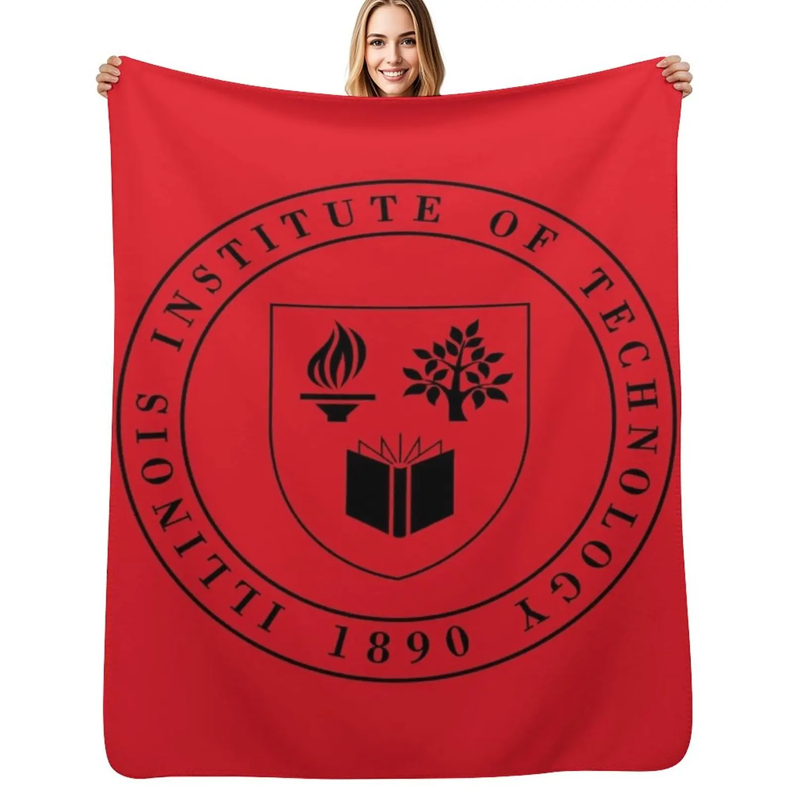 

Illinois Institute of Technology College Throw Blanket Multi Purpose Soft Warm Blanket for Home Travel