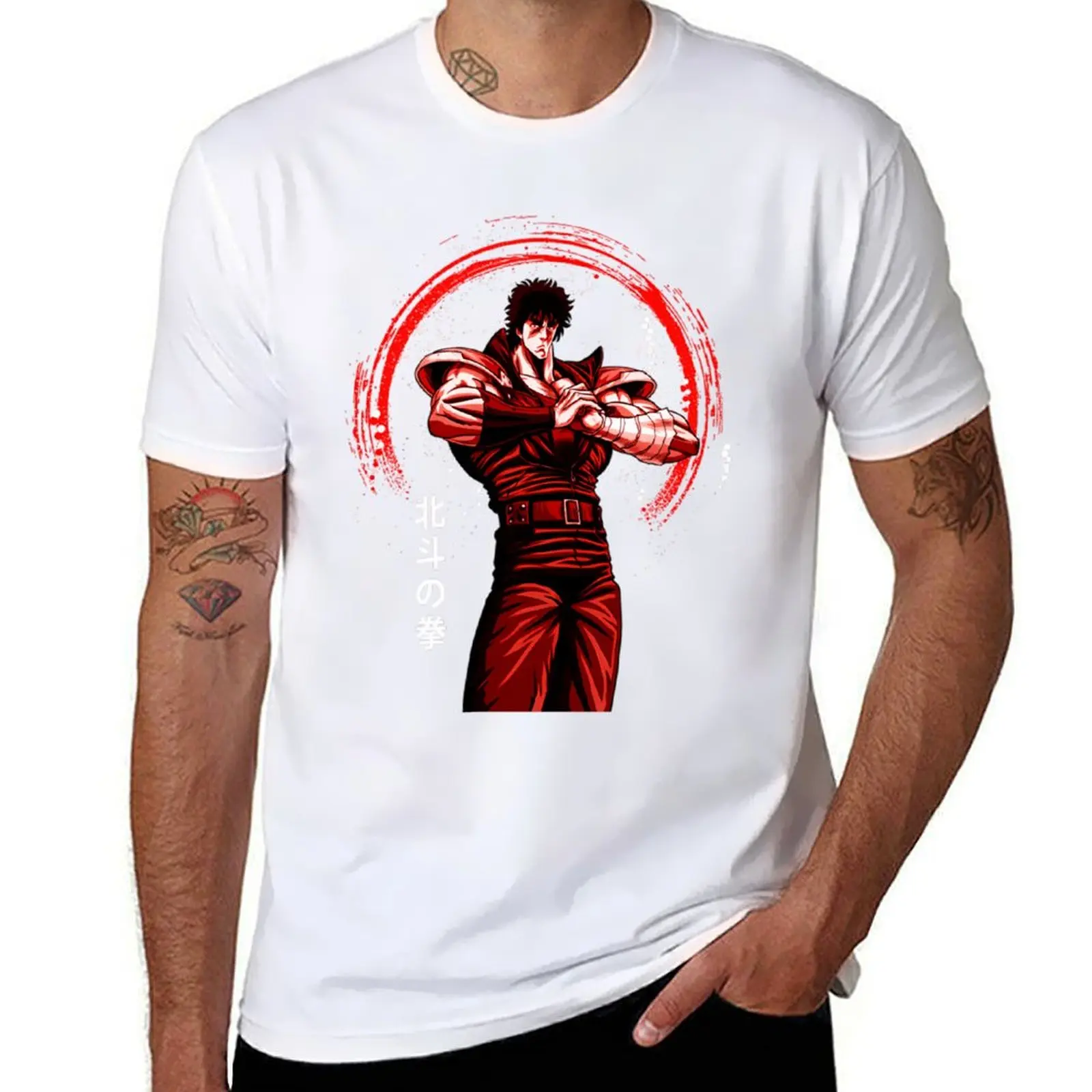 Raging Justice Fist Of The North Star's Martial Prowess camiseta impresión personalizada anime camiseta hombre camiseta diseñador camiseta