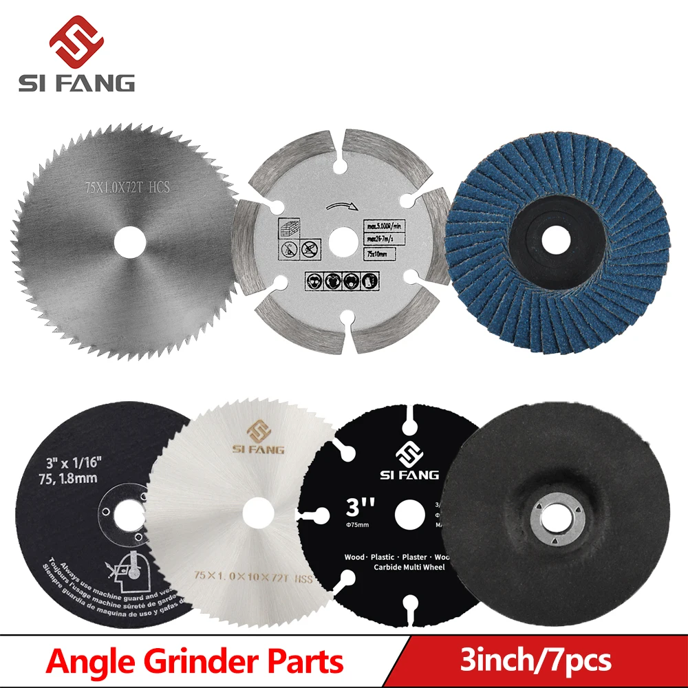 

7pcs 75mm Flap Discs Sanding Discs Grinding Wheels Blades Wood Cutting For Angle Grinder Abrasive Tools