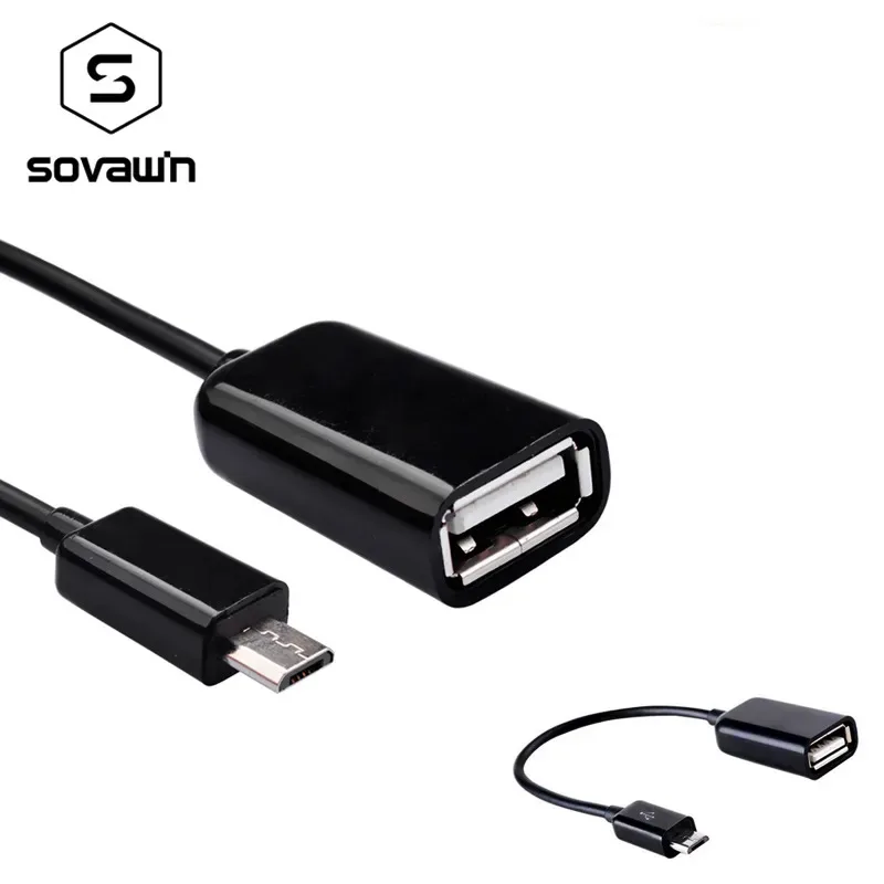 Sovawin 16cm High Speed Micro USB OTG Data Cable To Female USB Host OTG Adapter for Tablet PC Android Mobile Phone