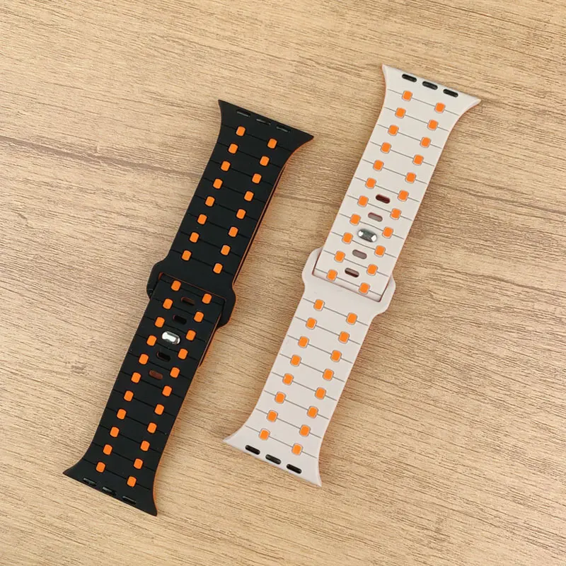 ل أبل أشرطة ساعات يد سيليكون حزام 45 مللي متر 41 مللي متر 44 مللي متر 49 مللي متر 40 مللي متر 38 42 مللي متر 46 مللي متر سوار كوريا iwatch سلسلة 10 9 8 7 6 5 3 SE Ultra