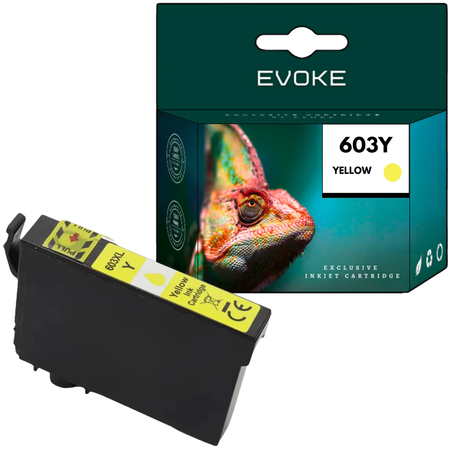 Evoke Compatibele Inkt voor Epson 603XL 603 XL C13T03A44010 Geel 12 ml 1050 Pagina's Expression Home Xp-2100 2105 2150 2155 3100 3150 3155 4100 4105; Workforce Wf-2810Dwf 2830Dwf 2835Dwf 2850Dwf