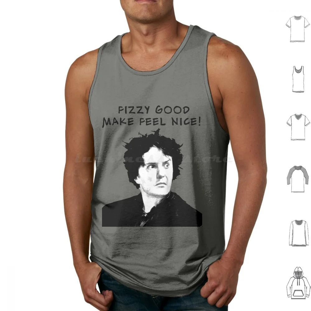 

Fizzy Good Make Feel Nice Tank Tops Vest Sleeveless Black Books Bernard Black Manny Bill Bailey Dylan Moran Tamsin