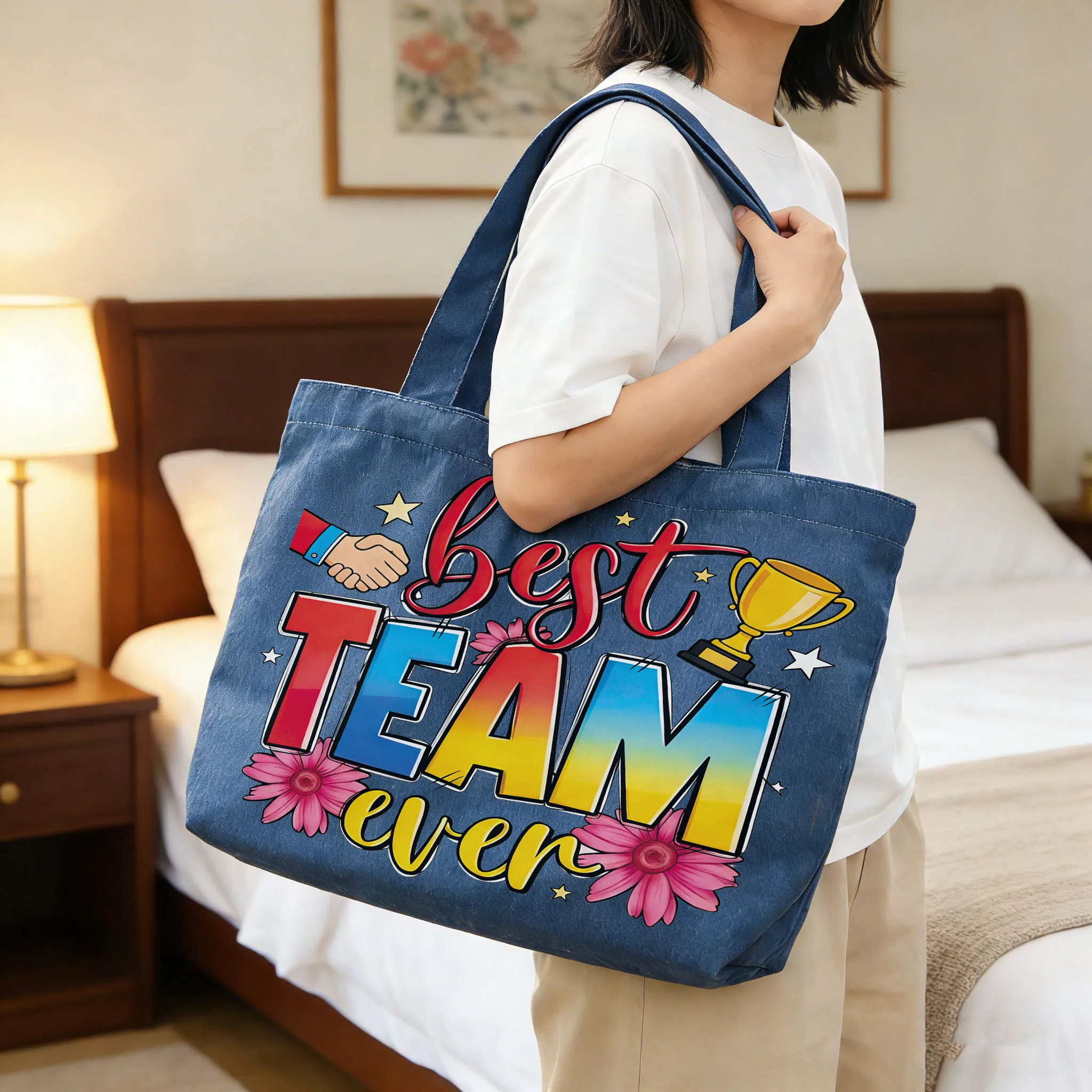 

1 шт., ковбойская парусиновая сумка с отличным командным узором, портативный наклонный рюкзак, большая вместительная сумка