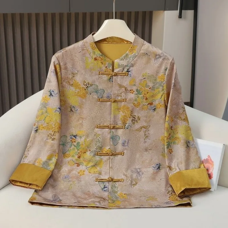 

Новая женская одежда в китайском стиле: топ на пуговицах, большие размеры до 5XL, модное высококачественное пальто в стиле Тан для весны и осени