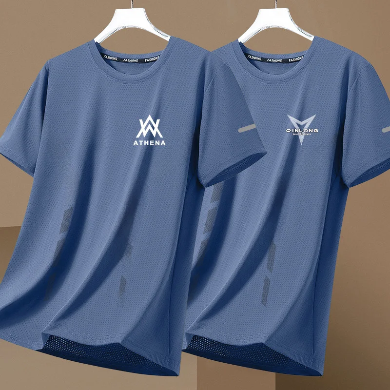 Women's Short Sleeve T-Shirt Ice Silk Workwear Resistant to Wear And Dirt Breathable Summer Clothes for Daily Commute