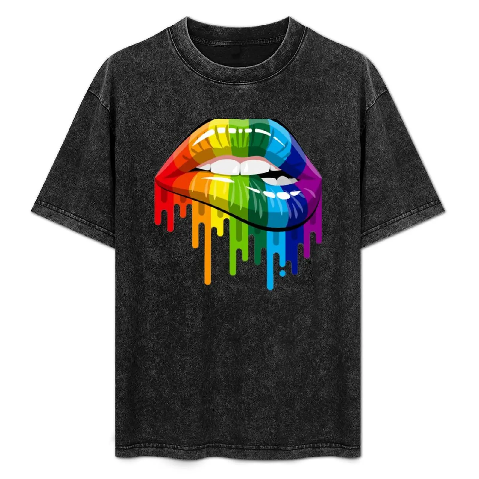 

Rainbow Lips T-Shirt man t shirts for men casual t shirts with prints T-Shirt