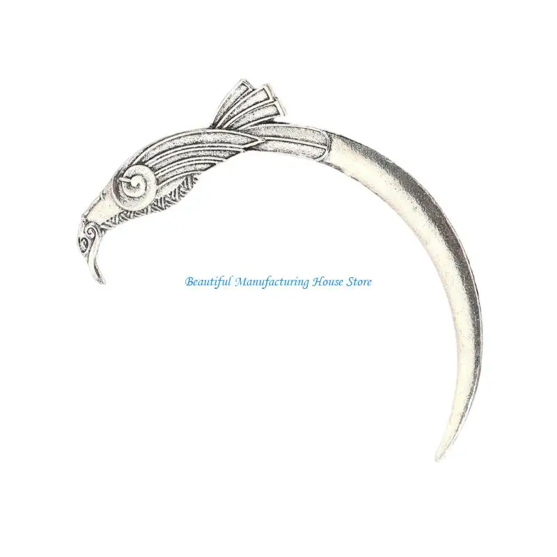 E56A Crows Moon Hair Clip Vintage Hair Jewelry For Ladies
