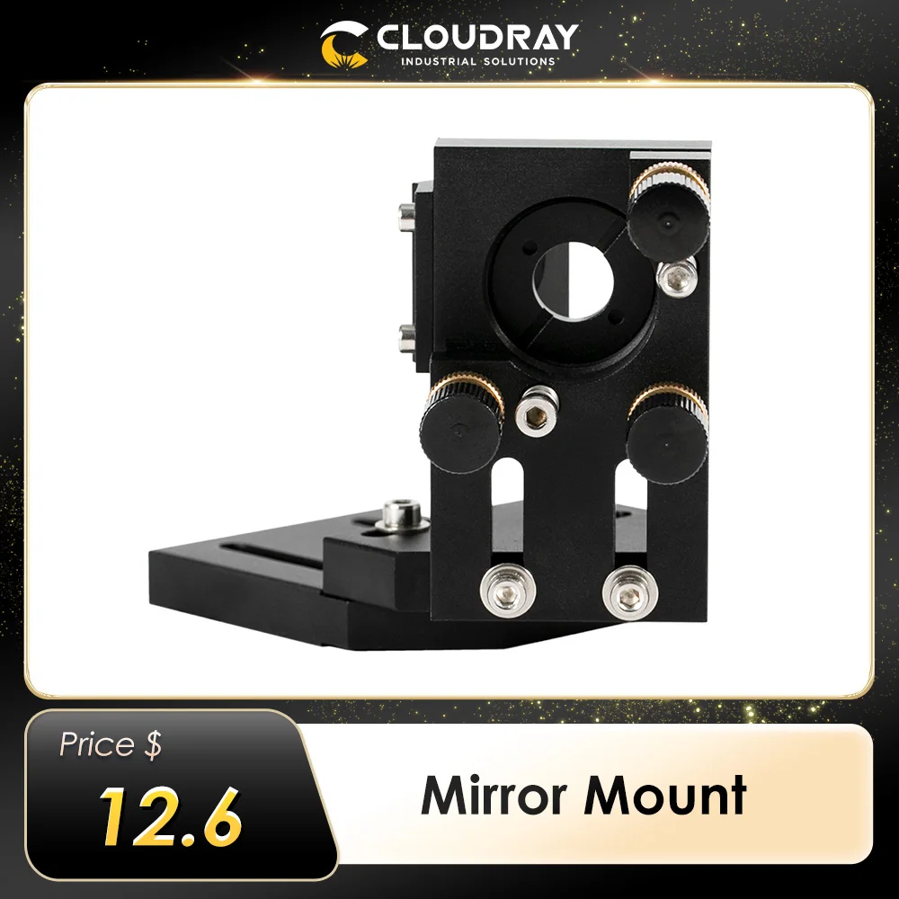 Cloudray CO2 Zwarte Tweede Laser Mount Spiegel 25Mm Spiegel Mount Integratieve Mount Voor Lase Graveermachine