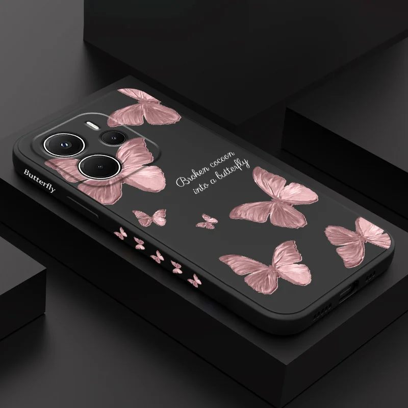 

Fluttering Butterflies Phone Case For Xiaomi Redmi Note 14 13 12 12S 11 11S 10 10S 15 15C 14C Pro Plus 4G 5G Liquid Silicone Cov