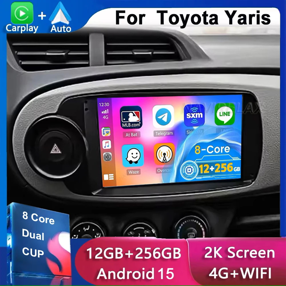 

Android 15 Auto Carplay Car Radio For Toyota Yaris 2012 2013 2014 2015 2016 2017 Navigation GPS Multimedia Player Stereo WiFi BT