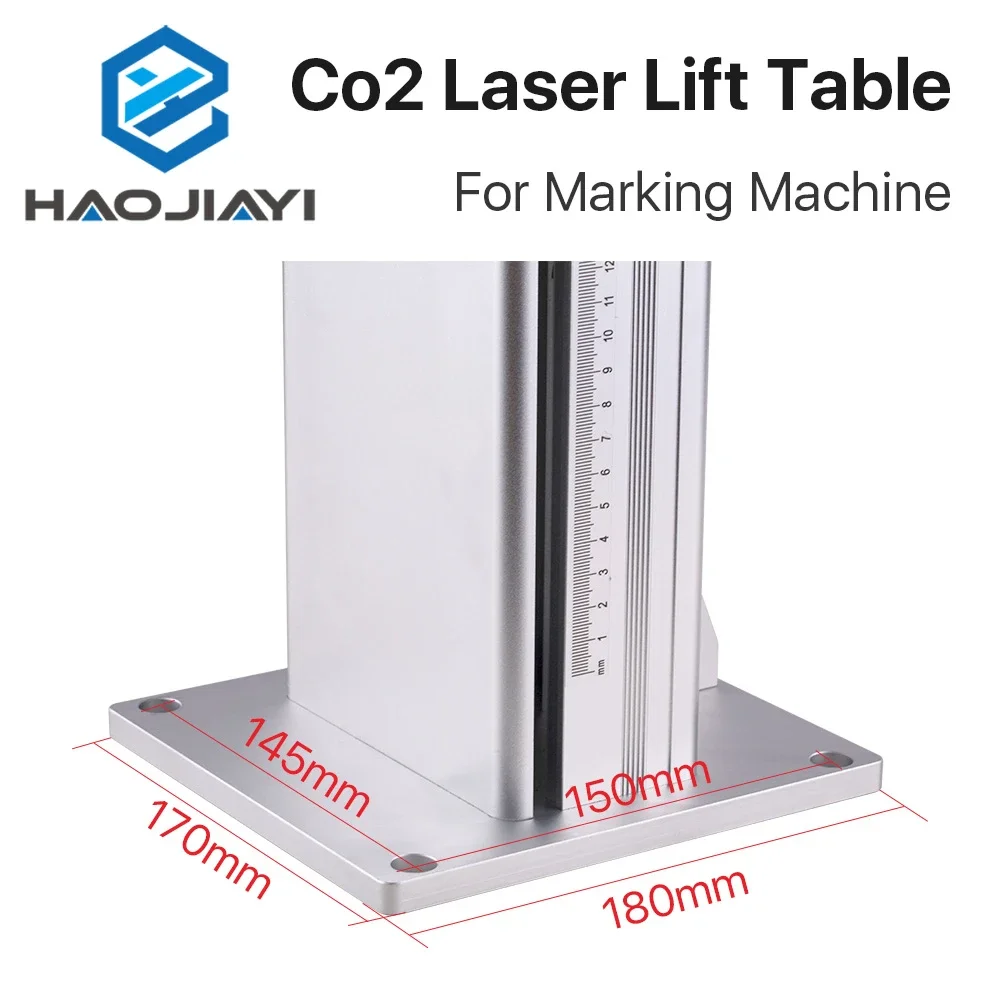 Support de colonne de levage sur axe Z de marquage laser CO2, 500mm, 800mm, recommandé, 8kg de charge pour la gravure laser CO2/fibre Maxchine