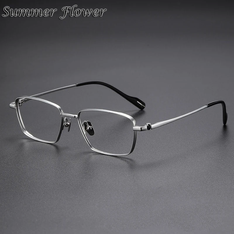 

Men Quality Pure Titanium Glasses Frame for Prescription Lenses Recipe Glasses Light Women High Degree Full Rimmed Eyeglasses