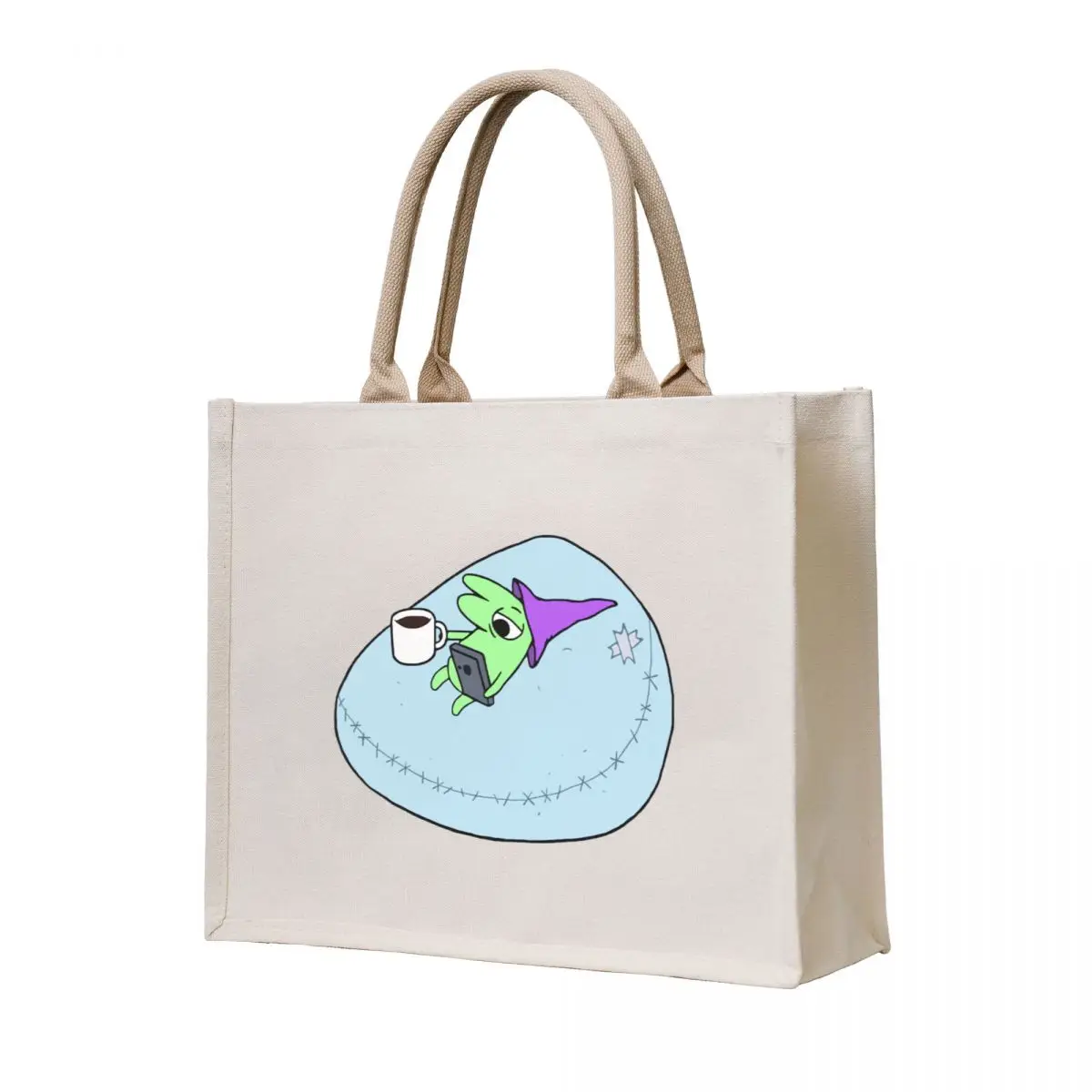 

Glep on his Bean Bag Chair Smiling Friends - Adult Swim Tote Bag hand bags Gift bags Canvas bag for women female