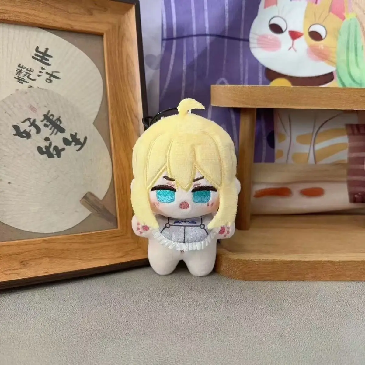 페이트 세이버 귀여운 피규어 플러시 인형 백팩 펜던트 남녀 공용 장난감 열쇠고리 선물