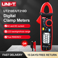 UNI-T UT210E UT210D  Amp Meter Clamp AC/DC True RMS Ammeter Pliers Voltage Tester With NCV LPF Voltage and Current Test
