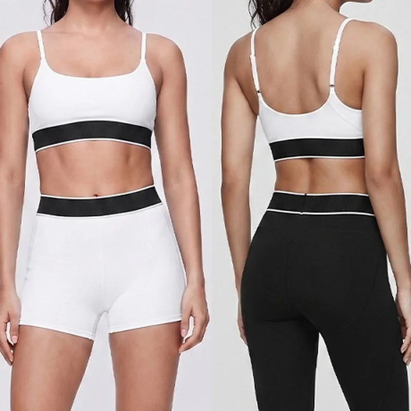 Women's Sportswear Suit Thin Strap Bra Hip Lifting Abdominal Compression Legging Naked Breathable Quick Drying Gym Pilates Yoga