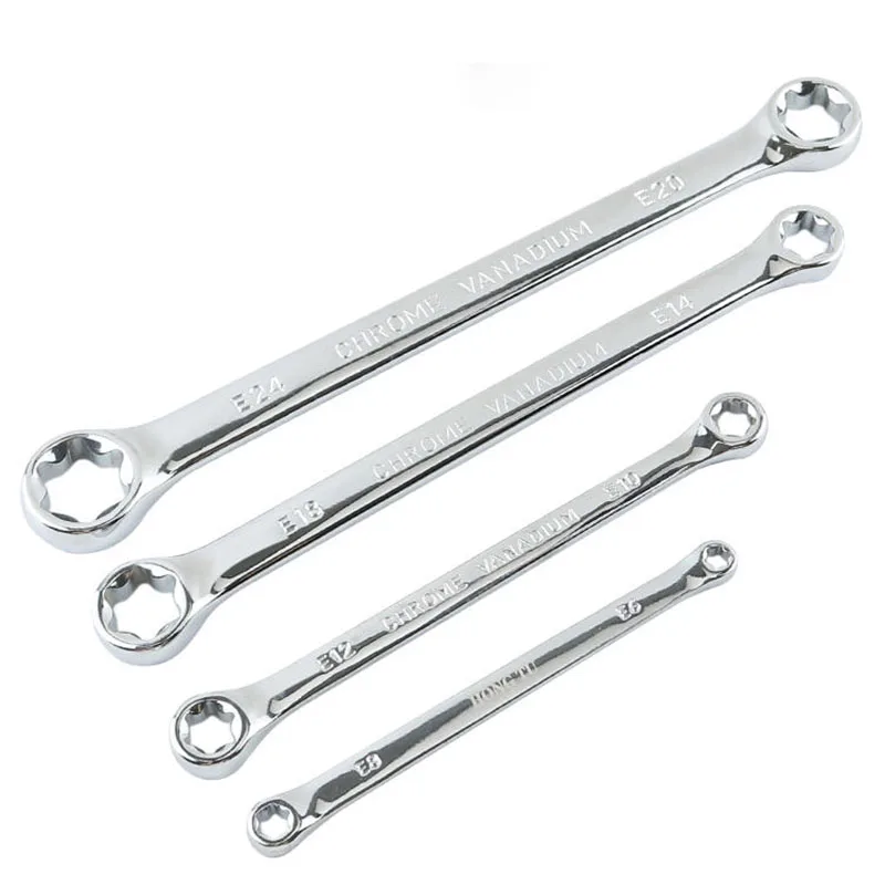 Conjunto de Chave de Estrela E-torx Ferramentas de Chave de Anel e6 e8 E10 E12 E14 E18 E20 E24