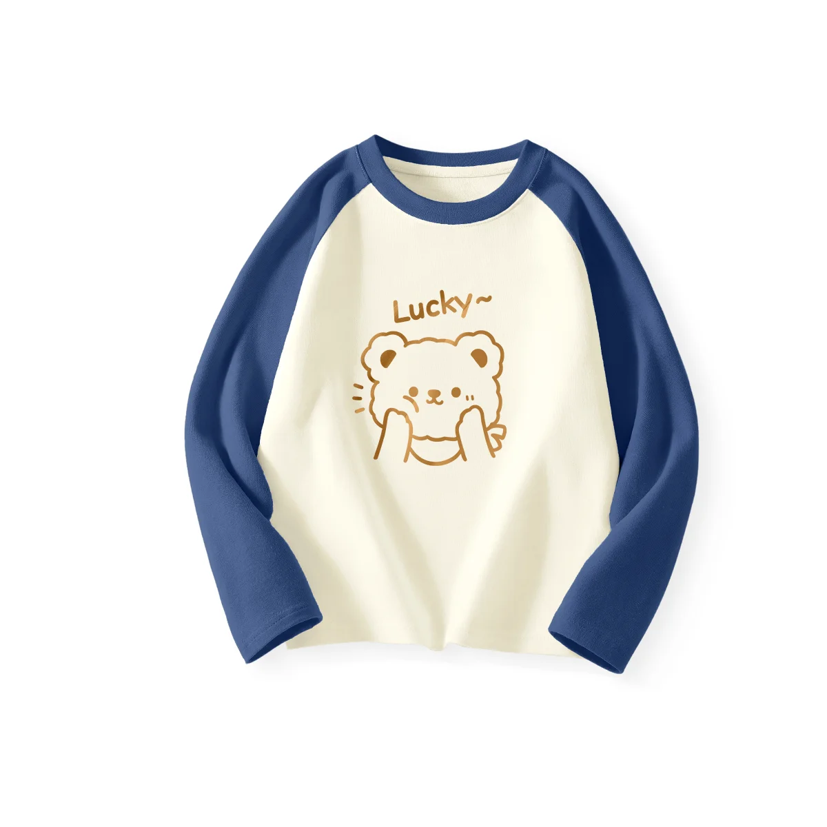 Camiseta de manga larga con diseño de oso Doo para niños, camisa de fondo para niños, Top de otoño para niños y niñas