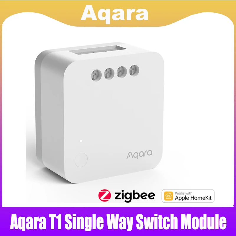 

Блок управления Aqara Zigbee T1, односторонний беспроводной релейный контроллер, 1 канал, с нейтральным пультом дистанционного управления, работает с Apple Homekit