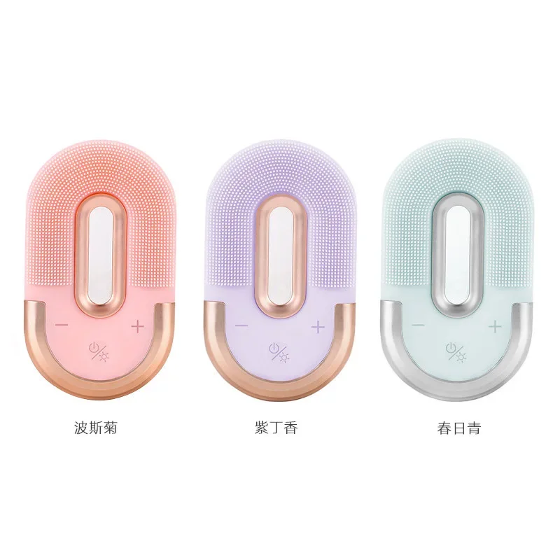 Free Shipping Silicone Gel Cleansing System Electric Facial Cleansing Instrument Waterproof Ultrasonic Beauty Face Cleaning