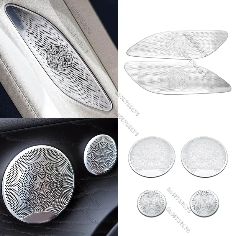 Image of Für Mercedes Benz E-Klasse Coupe C238 W238 2017 2018-2021 2022 Vorne Hinten Tür Audio Lautsprecher Abdeckung Trim auto Innere Auto Styling