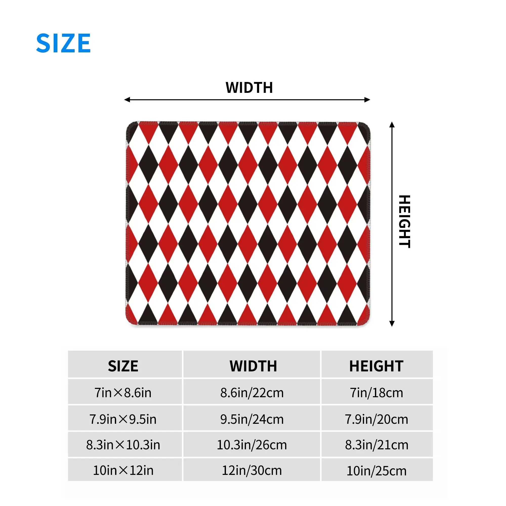 Harlequin Plaid playing cards diamond Mouse Pad Computer Keyboard Mouse Mat Gamer Laptop Desk Mat Office Accessories Table Mats