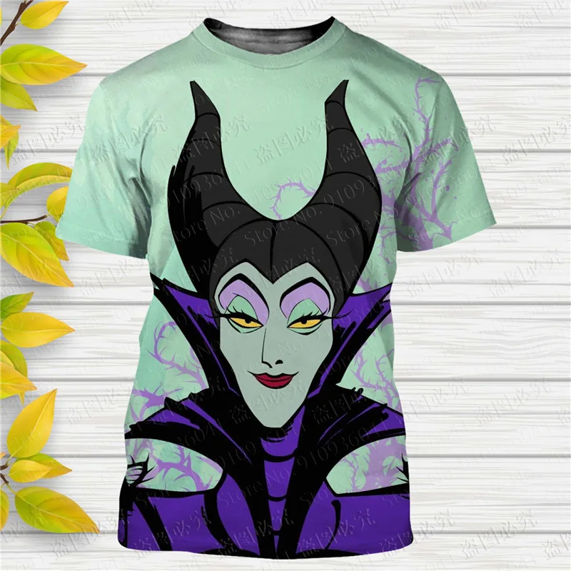 Classic Maleficent 3D print Disney t shirt  men women casual style Summer Casual Streetwear Tee Tops Cartoon