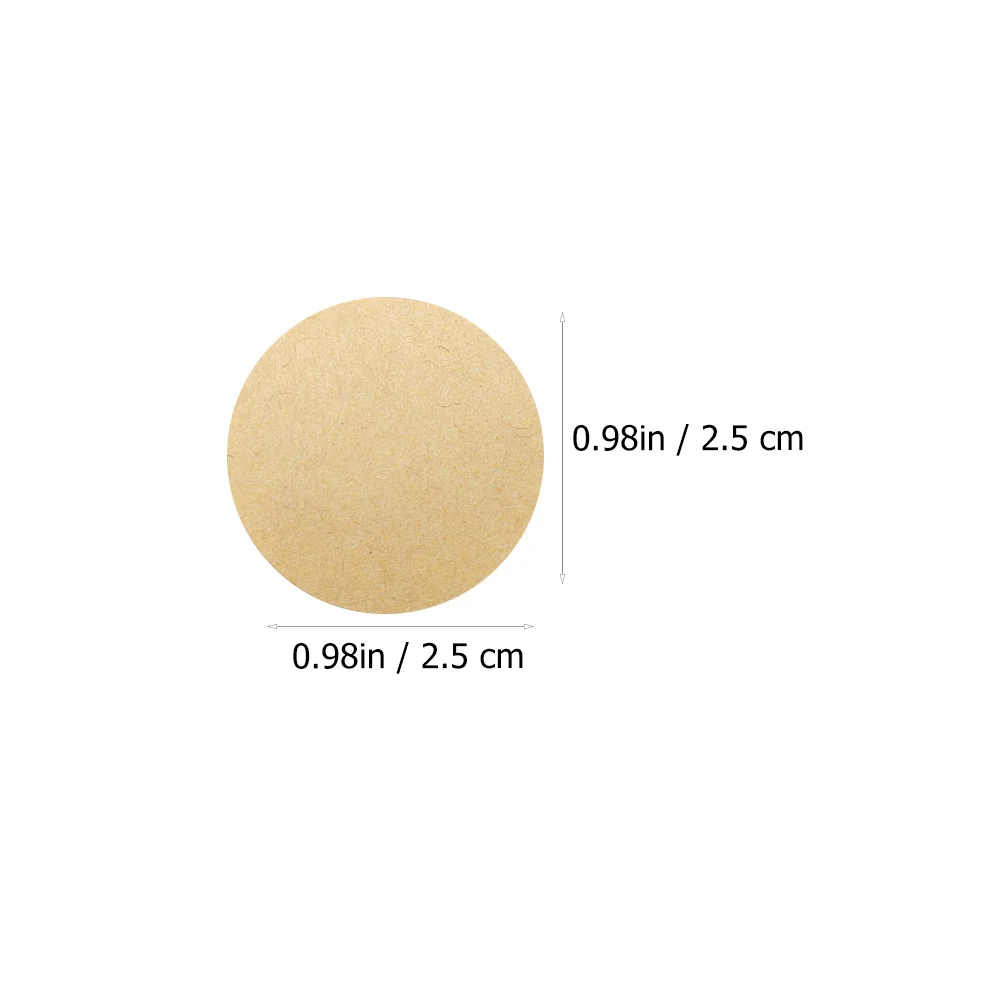 สติกเกอร์ปิดผนึกกระดาษคราฟท์ทรงกลม 3 ม้วน ฉลากกาวเขียนได้สำหรับบรรจุภัณฑ์ของขวัญ ซองจดหมาย กล่อง สมุดภาพอเนกประสงค์