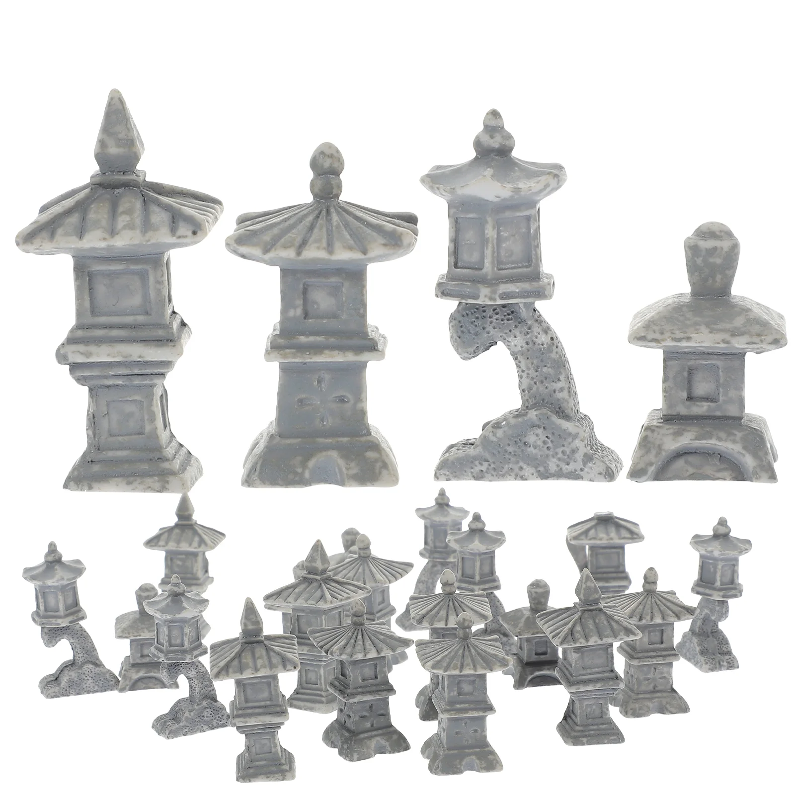 

Miniature Stone Lantern Outdoor Garden Gnome Decoration Ornaments Pagoda Statues Pavilion Underwater