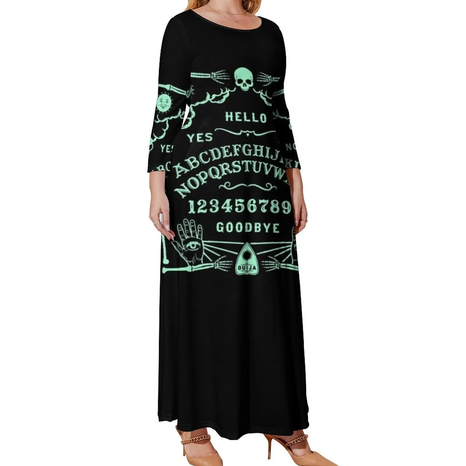 

OUIJA BOARD - SPIRIT BOARD Long Sleeved Dress women's evening dresses