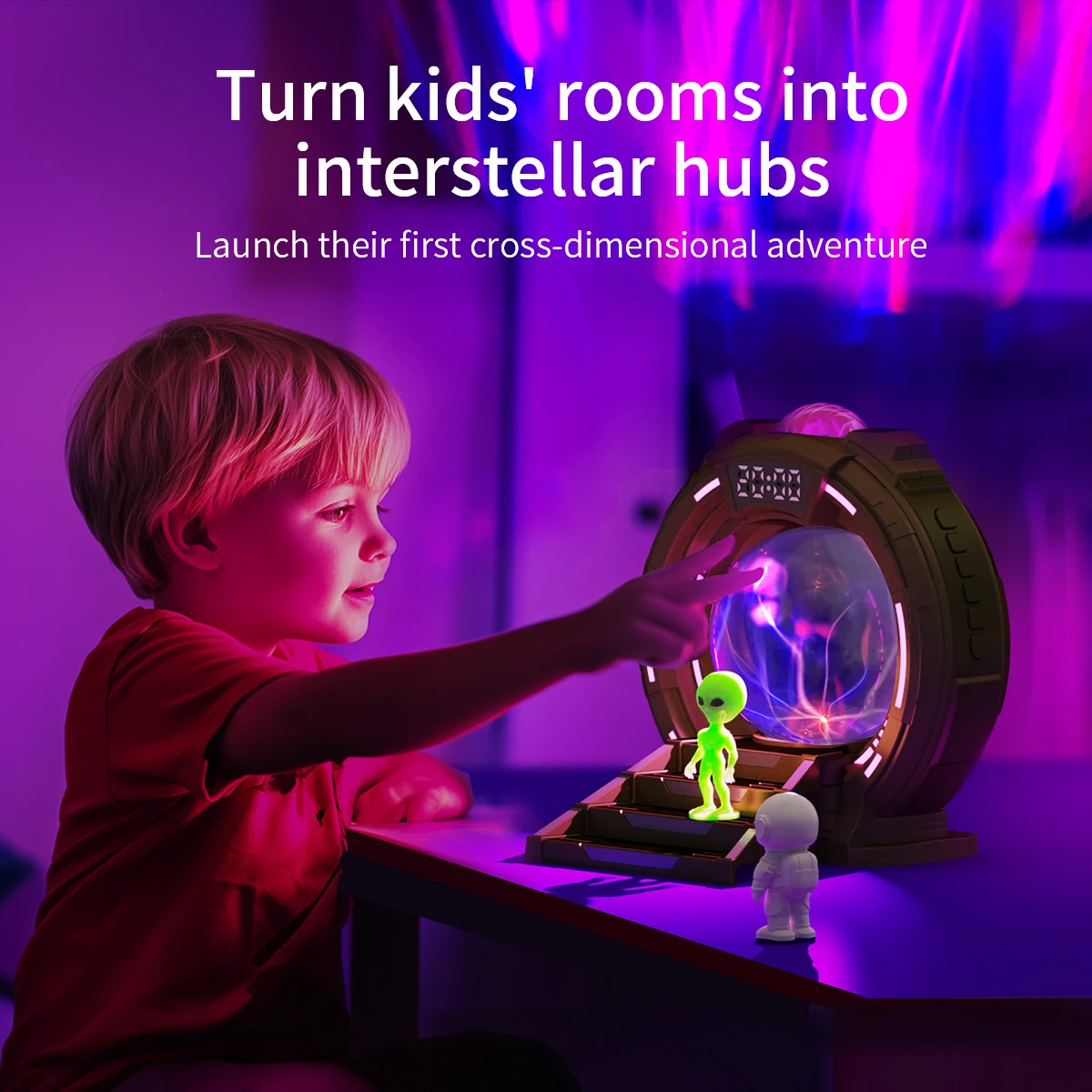 Stargate Bionic Alien Mood Night Light Galaxy Starry Projector Lamp with with Timer & Bluetooth Speaker for Home Decor Kid Gifts