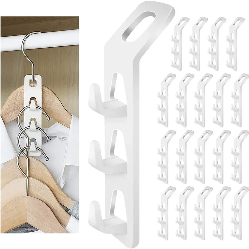 Cascading Clothes Hanger Hooks,Space Saving Series Multi-Function Multi-Layer Cabinet Clothes Connection Storage Clothes Rack