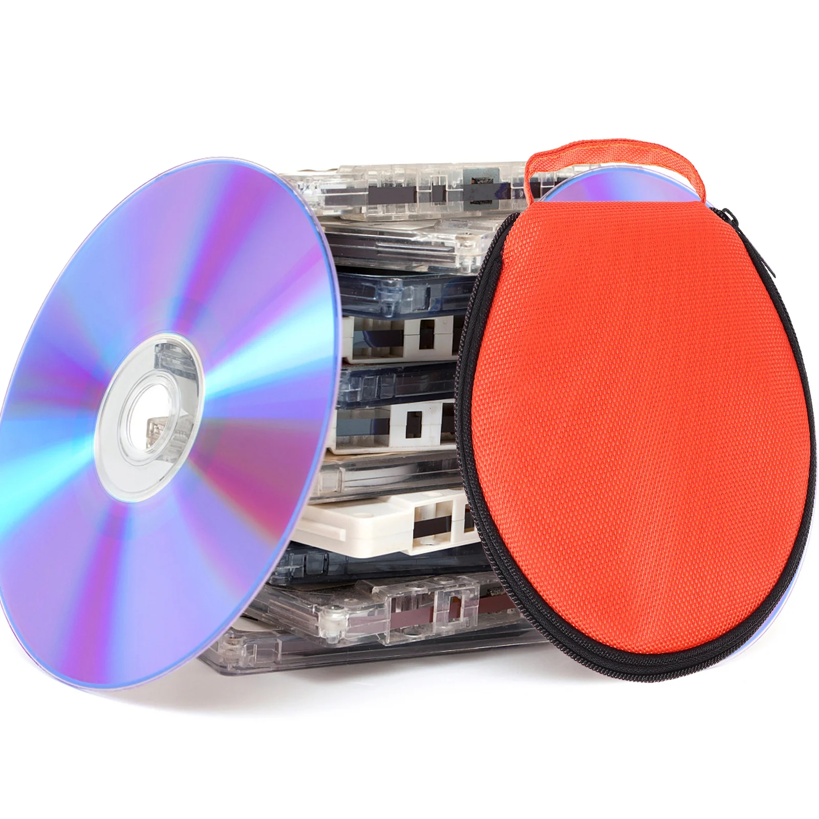

1Pcs Cd Storage Bag Large Capacity Zipper Closure Durable Disc Organizer Car Dvd Protector Storage Case Practical Disc Holder
