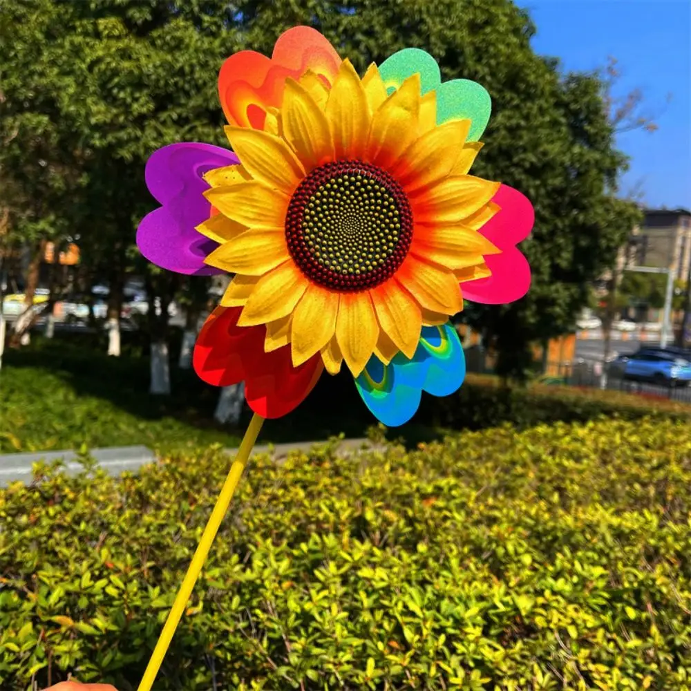 Multistyles Colorful Butterfly Dance Windmill PVC Diameter 22/38cm Rotating Sunflower Wind Spinner Picnic Decor Toys