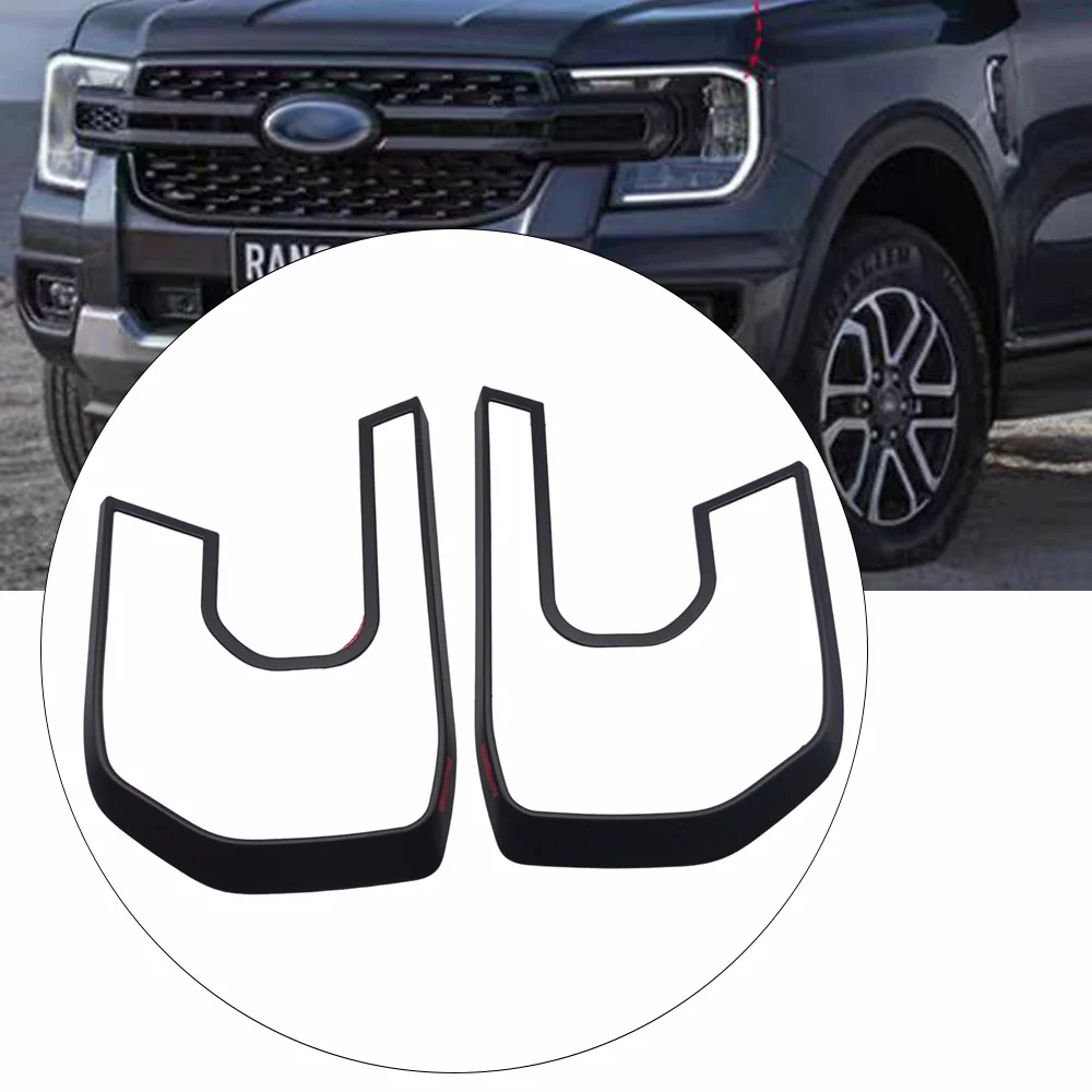 DUKE4WD Head Lamp Light Cover For Ford Ranger Wildtrak Sport XLT 2022 2023 T9 Headlight Cover Sticker Protector Car Accessories