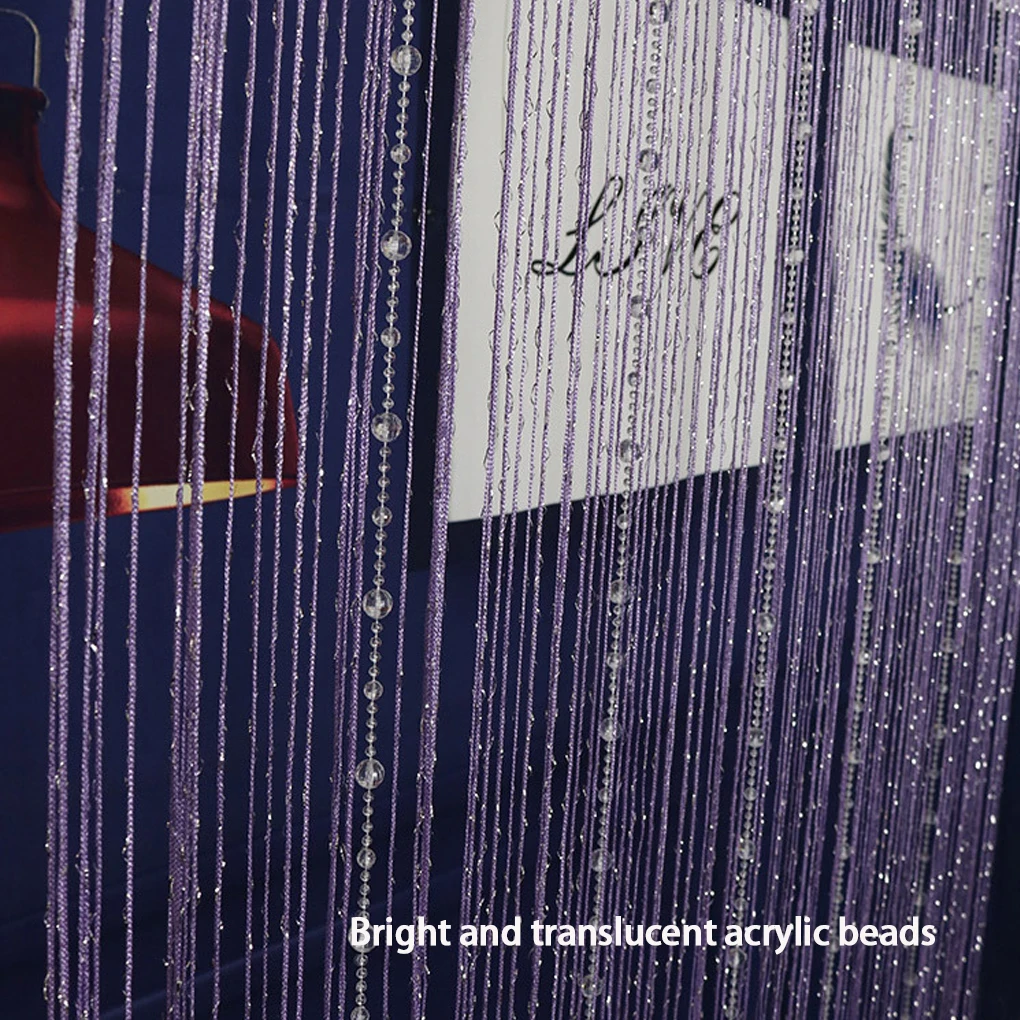 정교한 크리스탈 비즈 도어 커튼 우아한 방 장식 색이 바래지 않는 웨딩 도어 커튼 화이트 1*2m