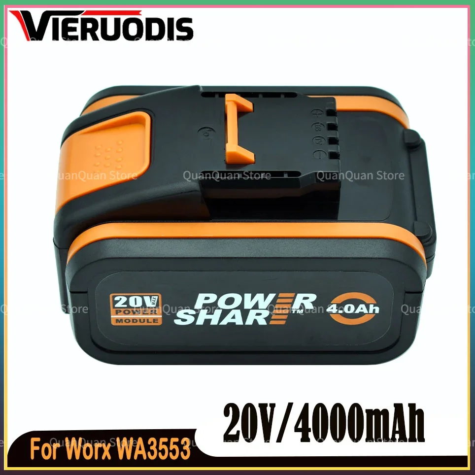 Untuk baterai 20V 4000mah Li-ion untuk Worx WX390/WX176/WX166.4/WX372.1 WX800/WX678/WX550/WX532/WG894E WG629E/WG329E/WG2