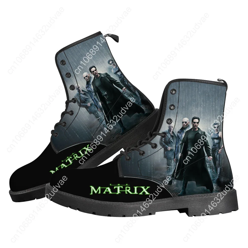 

The Matrix Boots Mens Womens Teenager Shoes Casual Boot Hot Movie Outdoor Light High Quality Print On Demand Customize Shoes