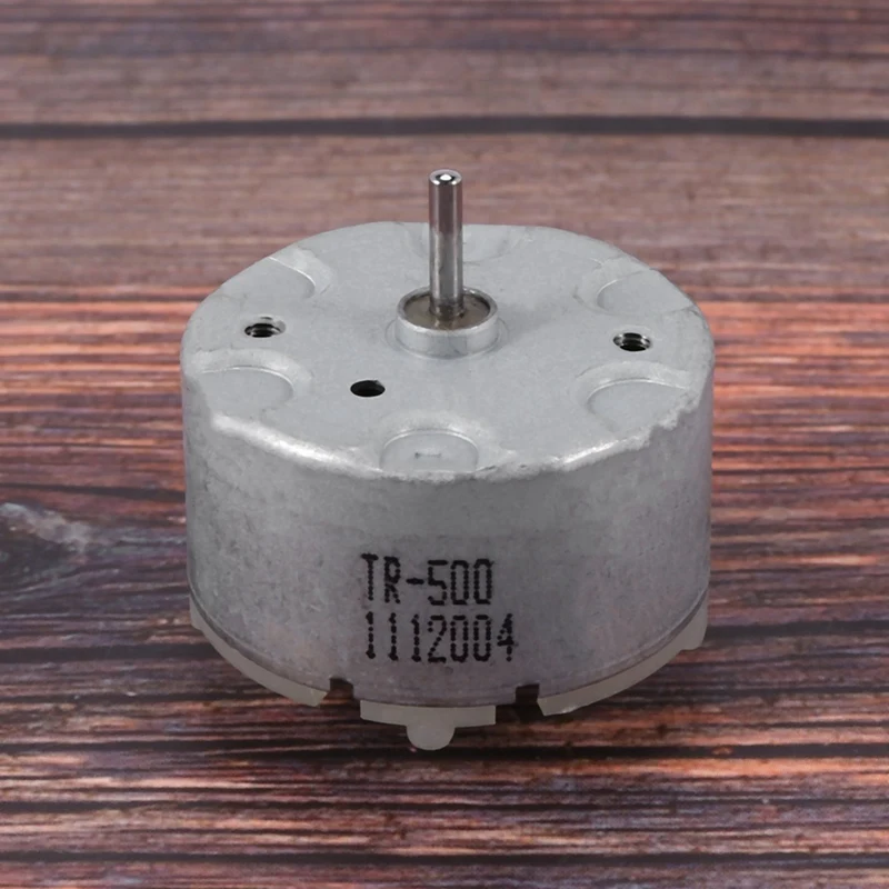 4X RF-500 TB-12560 DC 1.5 - 12 V 2700 U / MIN سرعة الخمول 32 مم قطر محرك DC فضي